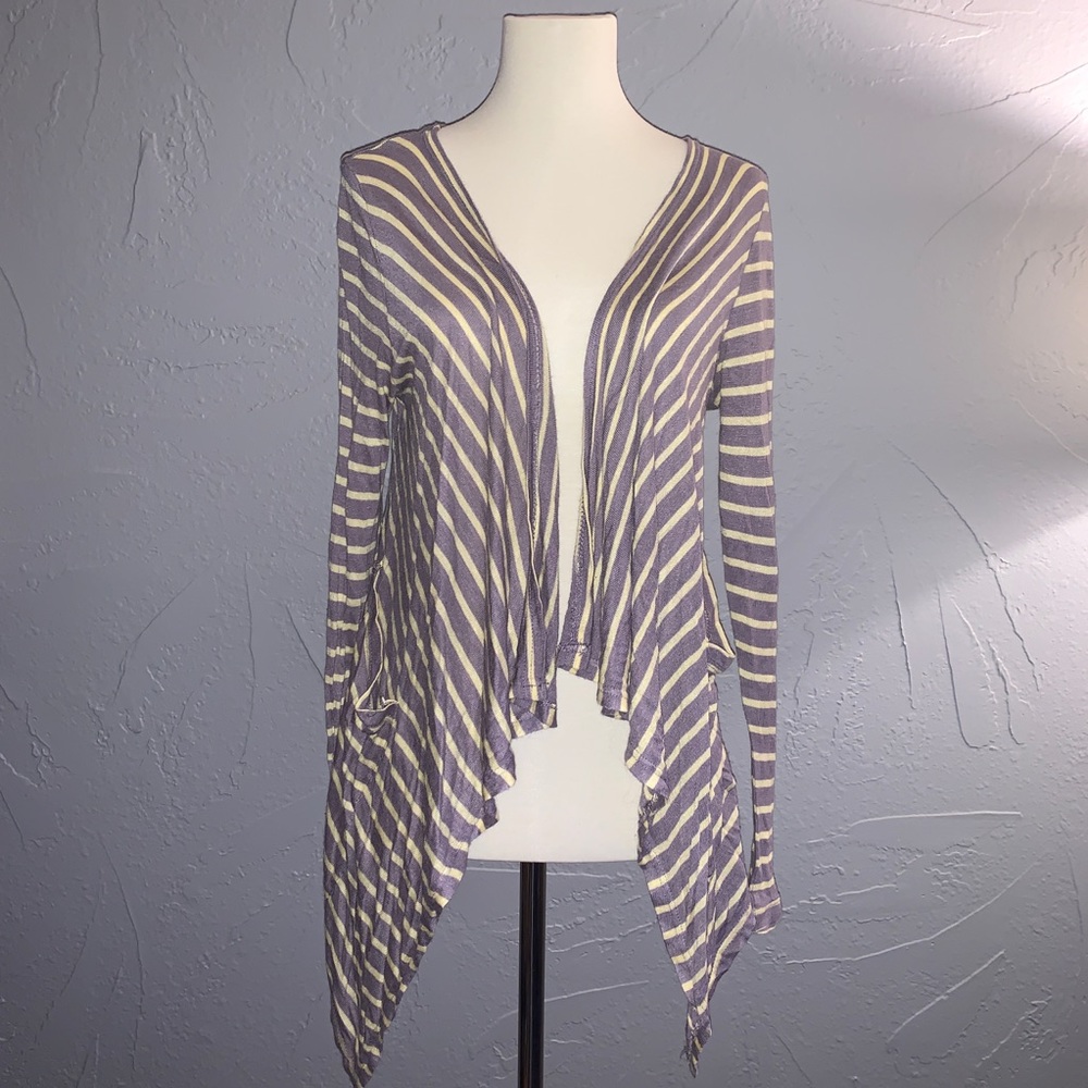 vero moda drapy Ls stripe cardigan